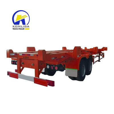 Ατσάλι 3 Άξονες 20FT 40FT Flatbed Container Σκελετό / Σκελετικό Semi Truck Trailer για σας