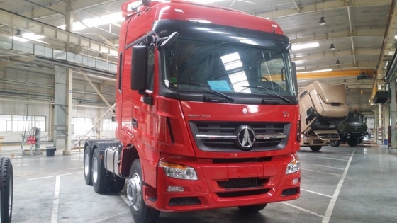 Κεφαλή ελκυστήρα Beiben 6X4 3 άξονες με σύστημα διεύθυνσης Zf8098 και γρήγορο κιβώτιο ταχυτήτων 12js200t