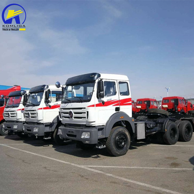 6X4 τροχός οδήγησης Βόρεια Benz Τρακτέρ κεφαλή φορτηγό με 400L αλουμινίου κράμα καυσίμου δεξαμενόπλοιο