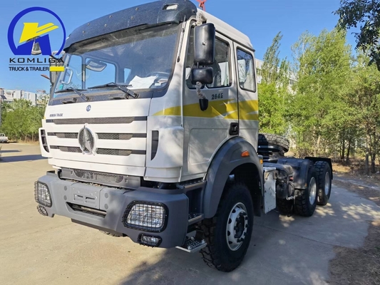 Beiben 6X4 10 Wheeler Χρησιμοποιούμενο Prime Mover Τρακτόρο Κεφαλοφόρο με σύστημα διεύθυνσης Zf8098