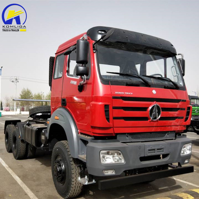 Beiben 6X4 10 Wheeler Χρησιμοποιούμενο Prime Mover Τρακτόρο Κεφαλοφόρο με σύστημα διεύθυνσης Zf8098