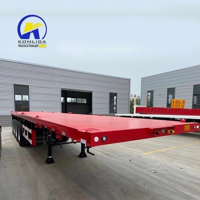 12500*2500*1650mm 3 4 άξονας 40FT πλατφόρμας επίπεδα ημιπρόσημο για μεταφορά εμπορευματοκιβωτίων