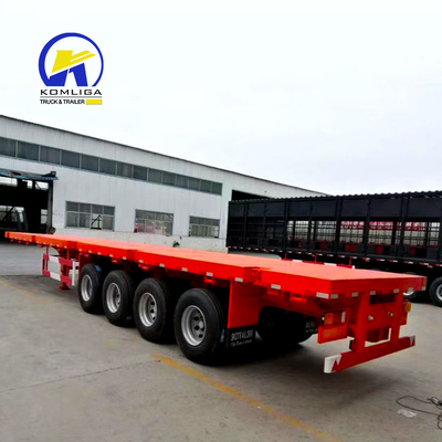 12500*2500*1650mm 3 4 άξονας 40FT πλατφόρμας επίπεδα ημιπρόσημο για μεταφορά εμπορευματοκιβωτίων