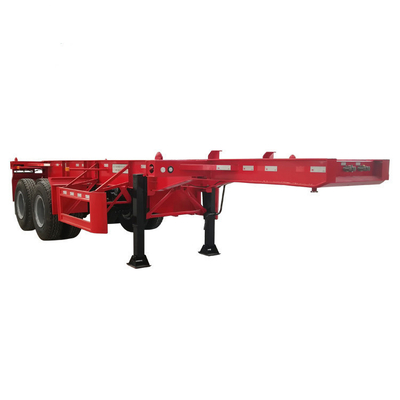 40FT Tri-Axle Skeleton Container Semi Trailer με 10/10/10 φύλλο ελατήριο και 8.5-20 Rim
