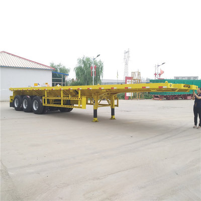 3 άξονες 40t 20FT 40FT επίπεδα δοχεία υπόστεγο ρυμουλκούμενο με αντιμπλοκάρισμα σύστημα πέδησης