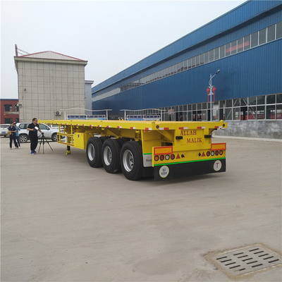 Jost Δύο ταχύτητες Sport Leg 3 Άξονες Tri Άξονες 20FT Flat Bed Trailer Container Chassis 40FT