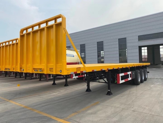 20FT 40FT 3 άξονα Flatbed Semi Trailers με Jost King Pin και πιστοποίηση ISO9001
