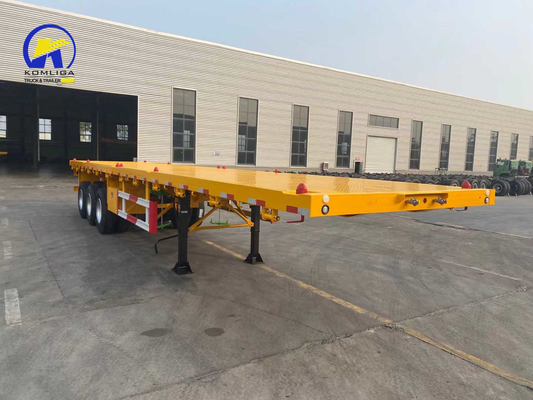 Sinotruk HOWO Flatbed Trailer 3 Axle Container Trailer με φως LED και προαιρετικό ABS