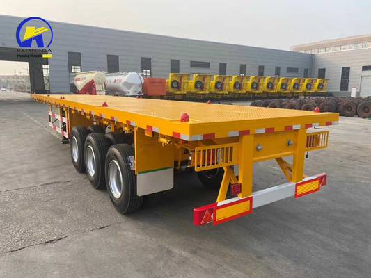 Sinotruk HOWO Flatbed Trailer 3 Axle Container Trailer με φως LED και προαιρετικό ABS