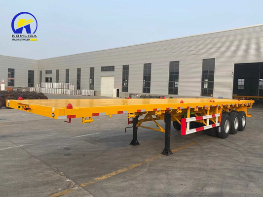 Sinotruk HOWO Flatbed Trailer 3 Axle Container Trailer με φως LED και προαιρετικό ABS