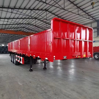 Δύο ταχύτητες Jost Spport Leg 3 άξονας 40 τόνων 60 τόνων Side Board Semi Trailer 13000x2500x3900mm