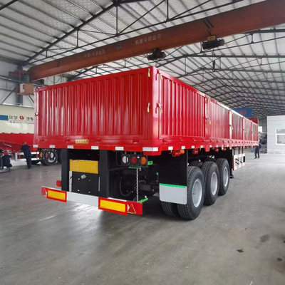 Δύο ταχύτητες Jost Spport Leg 3 άξονας 40 τόνων 60 τόνων Side Board Semi Trailer 13000x2500x3900mm