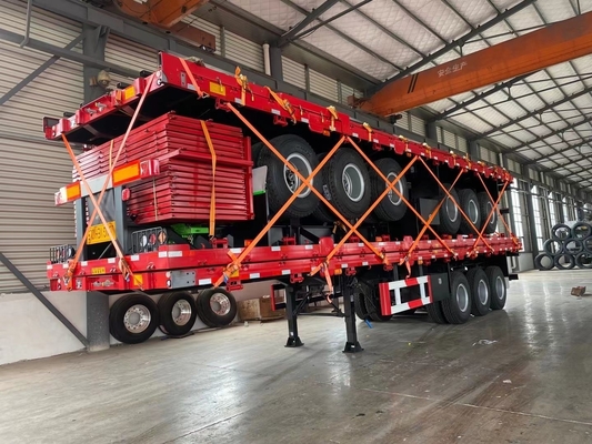 Δύο ταχύτητες Jost Spport Leg 3 άξονας 40 τόνων 60 τόνων Side Board Semi Trailer 13000x2500x3900mm