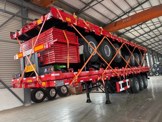 Δύο ταχύτητες Jost Spport Leg 3 άξονας 40 τόνων 60 τόνων Side Board Semi Trailer 13000x2500x3900mm