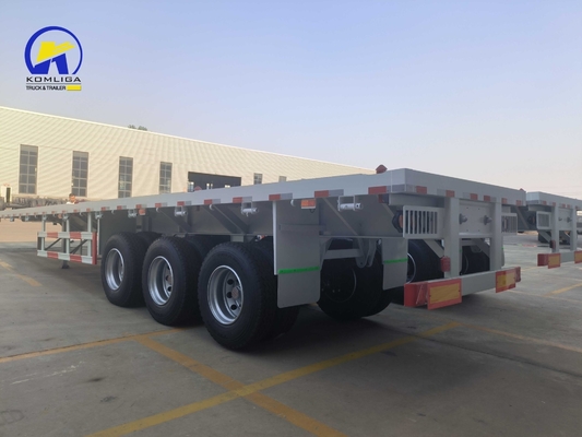 Sinotruk HOWO Flatbed Semi-Trailer με άξονες Fuwa και 16mm Channel Steel Side Beam