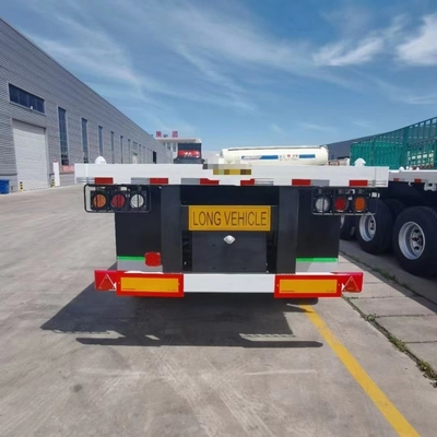 3 άξονες 40FT 48FT Flatbed Trailer με ένα τεμάχιο εργαλειοθήκη 1m * 0.5m * 0.5m ISO9001 πιστοποιημένο