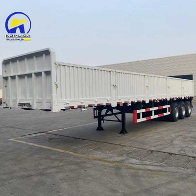 3 άξονες 45ft 60tons Side Wall Cargo Semi Trailer /Second Hand 2/3/4 Άξονες Rim 9.00*22.5