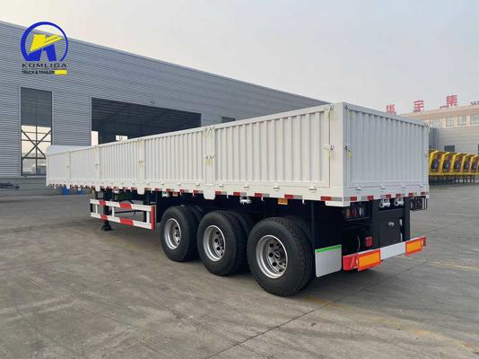 3 άξονες 45ft 60tons Side Wall Cargo Semi Trailer /Second Hand 2/3/4 Άξονες Rim 9.00*22.5