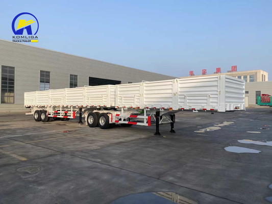 3 άξονες 45ft 60tons Side Wall Cargo Semi Trailer /Second Hand 2/3/4 Άξονες Rim 9.00*22.5