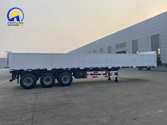 3 άξονες 45ft 60tons Side Wall Cargo Semi Trailer /Second Hand 2/3/4 Άξονες Rim 9.00*22.5