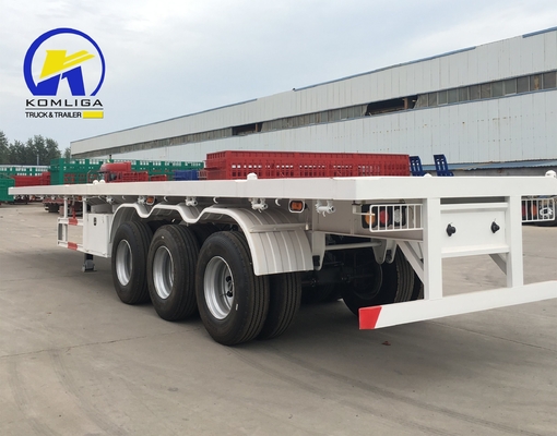 2023 3 άξονες 40FT 40ton φορτηγό Flatbed Semi Trailer με 16mm Channel Steel Side Beam
