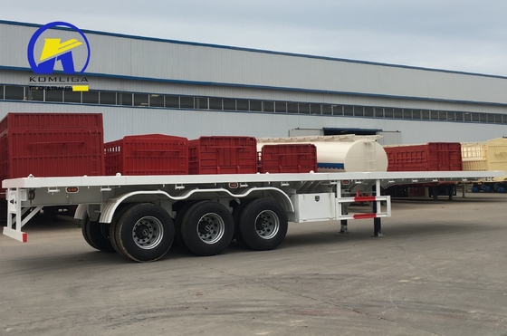 2023 3 άξονες 40FT 40ton φορτηγό Flatbed Semi Trailer με 16mm Channel Steel Side Beam