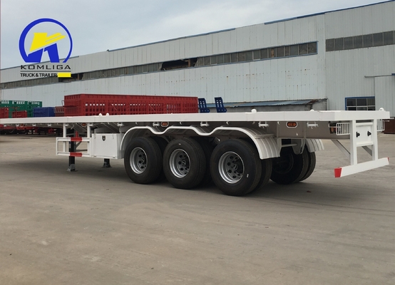 2023 3 άξονες 40FT 40ton φορτηγό Flatbed Semi Trailer με 16mm Channel Steel Side Beam