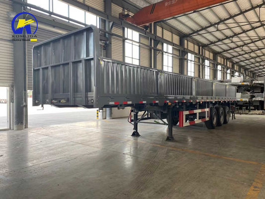20FT 40FT Κοντέινερ Μεταφορών Ημικυριόδρομο με πλευρικό τοίχωμα και ελαστικά 315/80r22.5.12r22.5
