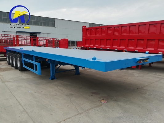 4 άξονες 12 μονάδες 40FT 45FT 20ft Drop Flatbed Container Semi Trailer για αγαθά αξίας