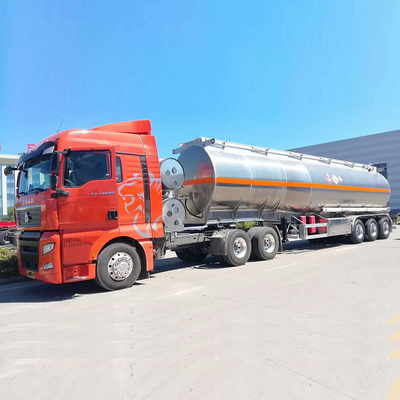 3 άξονας 42cbm 45cbm χωρητικότητα Αλουμίνιο βενζίνη πετρελαίου δεξαμενή καυσίμου ρυμουλκούμενο καυσίμου με 1820mm πέλμα