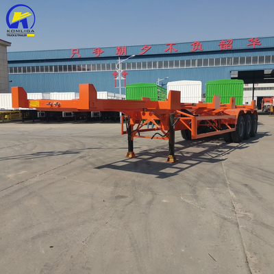 13000x2500x3900mm 40FT Σκελετό Semi-Container Trailer με 3 άξονες 40T χωρητικότητα φορτίου