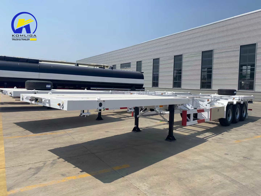 3 Άξονες 48 FT Σκελετό επίπεδης επιφάνειας Ημιπροσάρτημα Κωντέινερ Ημιπροσάρτημα Προσαρμοσμένο αίτημα