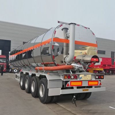 Ατσάλι από ανοξείδωτο χάλυβα 40 πόδια 60 τόνων Τελαροφόρο πετρελαίου Τελαροφόρο μεταφοράς καυσίμων με 12 ελαστικά