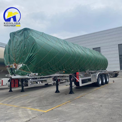 3 άξονας Ατσάλινη δεξαμενή καυσίμου Semi Tanker Truck Trailer Bolting Type Jost 2&quot; King Pin