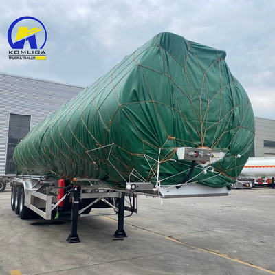 3 άξονας Ατσάλινη δεξαμενή καυσίμου Semi Tanker Truck Trailer Bolting Type Jost 2&quot; King Pin