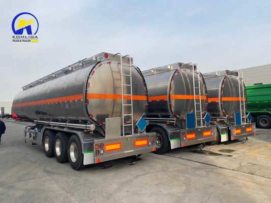 3 άξονας Ατσάλινη δεξαμενή καυσίμου Semi Tanker Truck Trailer Bolting Type Jost 2&quot; King Pin