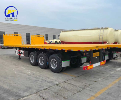 50 τόνων χωρητικότητα φορτίου Πλατόκλινος κοντέινερ ημιρυμουλκούμενο για την ανθεκτική μεταφορά βαρέων φορτίων