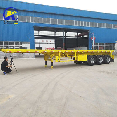 50 τόνων χωρητικότητα φορτίου Πλατόκλινος κοντέινερ ημιρυμουλκούμενο για την ανθεκτική μεταφορά βαρέων φορτίων
