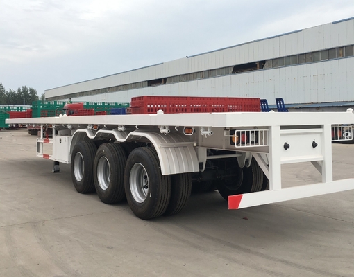 40FT 20FT Trackor Head Flatbed Container Semi-trailer με βάση τροχών 7000-8000mm