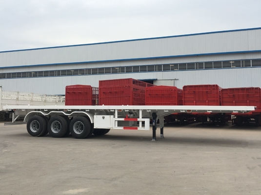 40FT 20FT Trackor Head Flatbed Container Semi-trailer με βάση τροχών 7000-8000mm