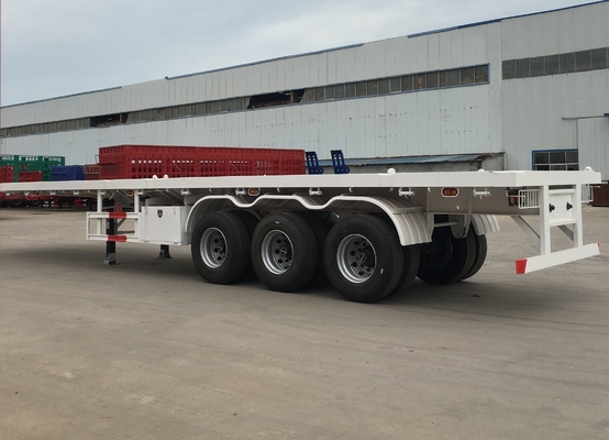 40FT 20FT Trackor Head Flatbed Container Semi-trailer με βάση τροχών 7000-8000mm
