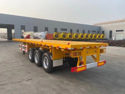 3 άξονες 20FT 40FT Τανζανία Χρησιμοποιούμενο Flatbed Trailer με King Pin Jost 2.0 ή 3.5 ίντσες
