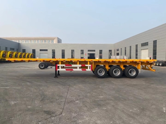 3 άξονες 20FT 40FT Τανζανία Χρησιμοποιούμενο Flatbed Trailer με King Pin Jost 2.0 ή 3.5 ίντσες