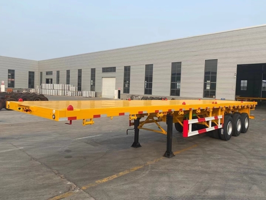 3 άξονες 20FT 40FT Τανζανία Χρησιμοποιούμενο Flatbed Trailer με King Pin Jost 2.0 ή 3.5 ίντσες