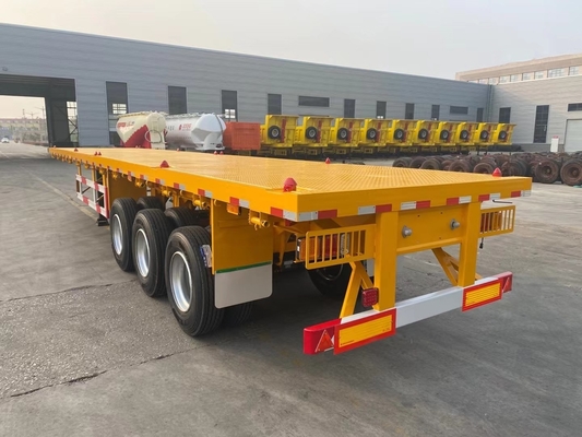 3 άξονες 20FT 40FT Τανζανία Χρησιμοποιούμενο Flatbed Trailer με King Pin Jost 2.0 ή 3.5 ίντσες