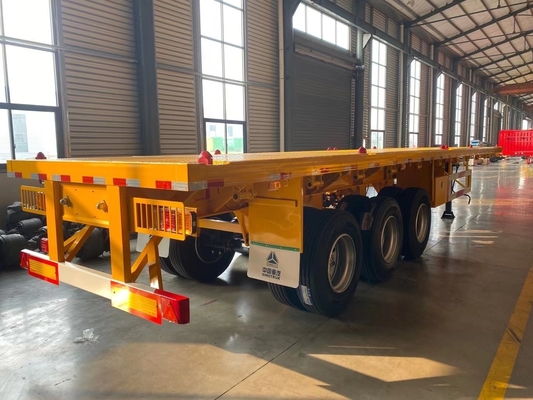 3 άξονες 20FT 40FT Τανζανία Χρησιμοποιούμενο Flatbed Trailer με King Pin Jost 2.0 ή 3.5 ίντσες