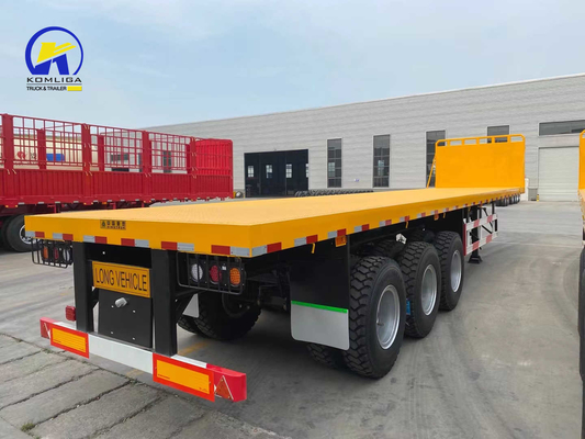 3 άξονες 25 τόνων Sinotruk Flatbed Semi-Trailer με κλειδαριά κοντέινερ Προσαρμοσμένο αίτημα