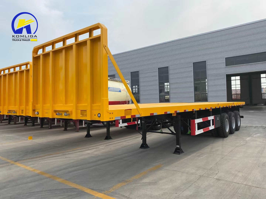 3 άξονες 25 τόνων Sinotruk Flatbed Semi-Trailer με κλειδαριά κοντέινερ Προσαρμοσμένο αίτημα