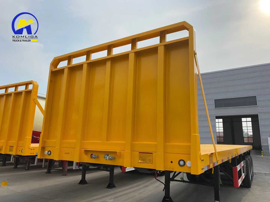 3 άξονες 25 τόνων Sinotruk Flatbed Semi-Trailer με κλειδαριά κοντέινερ Προσαρμοσμένο αίτημα