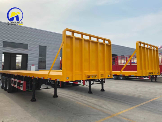 3 άξονες 25 τόνων Sinotruk Flatbed Semi-Trailer με κλειδαριά κοντέινερ Προσαρμοσμένο αίτημα